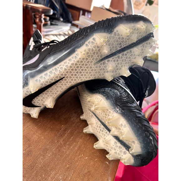 Nike Force Savage Elite Mens hightop Football Cleat Black White 880143-010 sz 10 - Picture 2 of 6